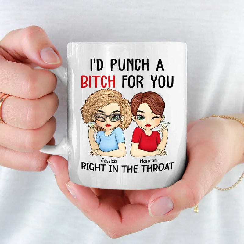 In The Sweetness Of Friendship Let There Be Laughter - Bestie Personalized Custom Mug - Gift For Best Friends, BFF, Sisters