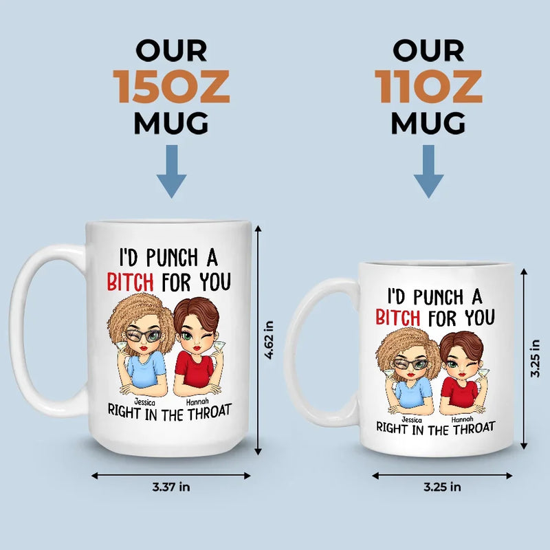 In The Sweetness Of Friendship Let There Be Laughter - Bestie Personalized Custom Mug - Gift For Best Friends, BFF, Sisters