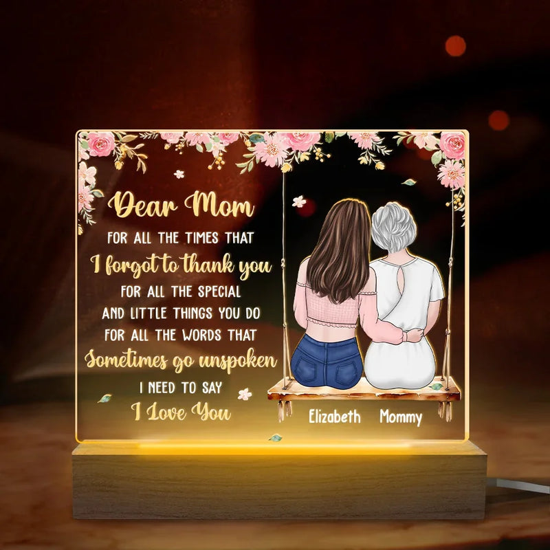 I Need To Say I Love You - Family  Personalized Custom Shaped 3D LED Light - Gift For Mom, Daughter