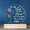 The World’s Most Beautiful Flower Is Called Mom - Family  Personalized Custom Shaped 3D LED Light - Gift For Mom, Daughter