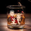 You’re My Favorite Reason To Smile - Couple Personalized Custom Whiskey Glass - Gift For Husband Wife, Anniversary
