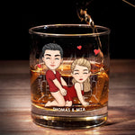 You’re My Favorite Reason To Smile - Couple Personalized Custom Whiskey Glass - Gift For Husband Wife, Anniversary