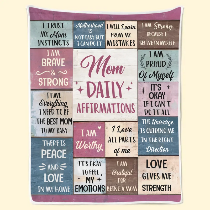 I Am My Child’s Safe Place - Affirmation Personalized Custom Blanket - Gift For Mom, Yourself