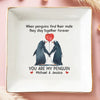 Tu es mon pingouin - Plat à bijoux personnalisé pour couple - Cadeau pour mari et femme, anniversaire