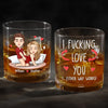 You’re The Piece I Was Missing - Couple Personalized Custom Whiskey Glass - Gift For Husband Wife, Anniversary