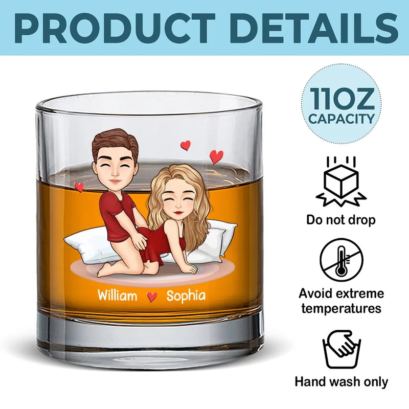 You’re The Piece I Was Missing - Couple Personalized Custom Whiskey Glass - Gift For Husband Wife, Anniversary