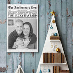 Custom Photo The Anniversary Post - Couple Personalized Custom Vertical Poster - Gift For Husband Wife, Anniversary