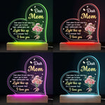 Thank You For Being The Light In My Life - Family  Personalized Custom Shaped 3D LED Light - Gift For Mom, Daughter