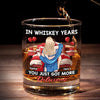 In Whiskey Years You Just Got More Delicious - Couple Personalized Custom Whiskey Glass - Gift For Husband Wife, Anniversary
