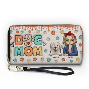 La vie est meilleure avec un fidèle compagnon - Portefeuille long en cuir imprimé effet gonflé 3D personnalisé pour chien et chat - Cadeau pour propriétaires et amoureux des animaux