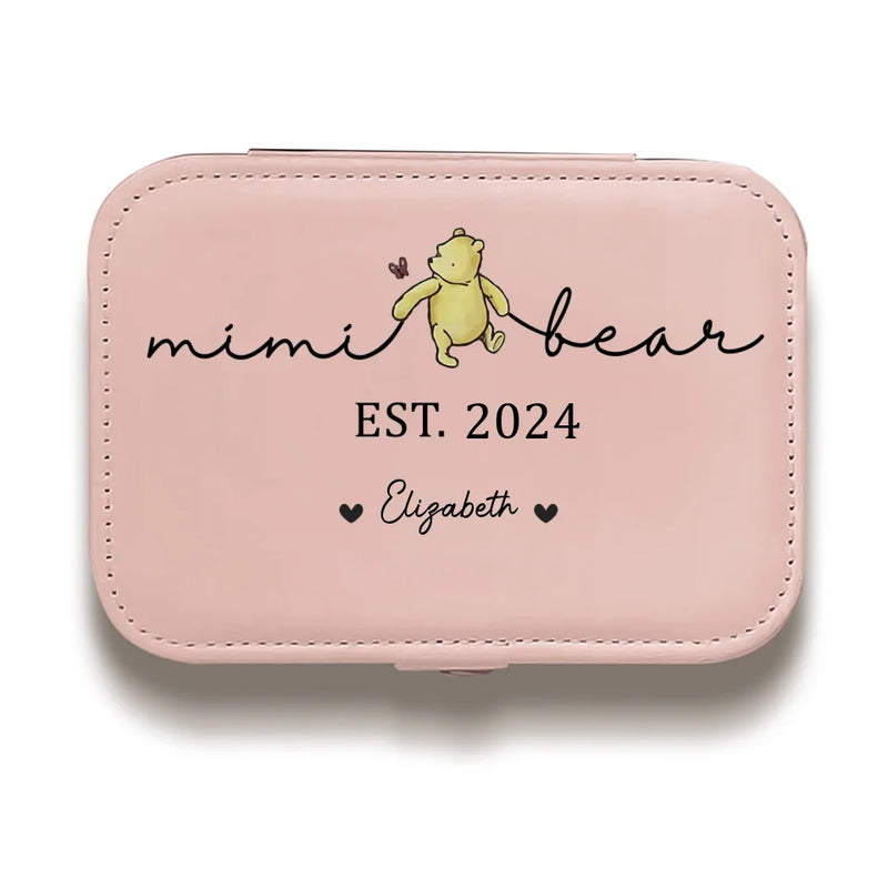 Mama Bear - Family Personalized Custom Jewelry Case - Gift For Mom, Grandma
