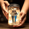 Because Of You, I Laugh A Little Harder - Bestie Personalized Custom Mason Jar Light - Gift For Best Friends, BFF, Sisters