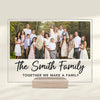 Custom Photo A Family Stitched Together With Love - Family Personalized Custom Rectangle Shaped Acrylic Plaque - Gift For Family Members