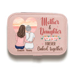 Mother & Daughters Forever Linked Together - Family Personalized Custom Jewelry Case - Gift For Mom, Daughter