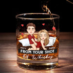 I Love Your Face Even When It's Behind My Back - Couple Personalized Custom Whiskey Glass - Gift For Husband Wife, Anniversary