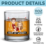I Promise To Always Be By Your Side - Couple Personalized Custom Whiskey Glass - Gift For Husband Wife, Anniversary
