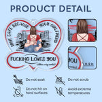Drive Carefully, My Handsome Friend - Couple Personalized Custom Car Ornament - Acrylic Custom Shaped - Gift For Husband Wife, Anniversary