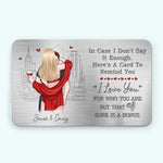 I Promise To Alway Be By Your Side - Couple Personalized Custom Aluminum Wallet Card - Gift For Husband Wife, Anniversary