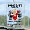 Have A Safe Journey - Couple Personalized Custom Car Ornament - Acrylic Custom Shaped - Gift For Husband Wife, Anniversary