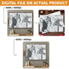 Printable Digital File, Digital PNG Download - Custom Photo Couple Personalized Horizontal File - Gift For Husband Wife, Anniversary