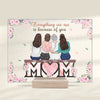 Everything We Are Is Because Of You - Family Personalized Custom Rectangle Shaped Acrylic Plaque - Gift For Mom, Daughter