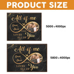 Custom All Of Me Loves All Of You Printable Digital File, Digital PNG Download - Personalized Horizontal File