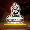 Football Is Family - Personalized Custom Shaped 3D LED Light - Gift For Sport Lovers, Sport Players