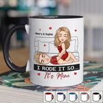 Here With Me - Couple Personalized Custom Accent Mug - Gift For Husband Wife, Anniversary