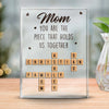 To The World You Are One Person, But To Us You Are The World - Family Personalized Custom Rectangle Shaped Acrylic Plaque - Gift For Family Members