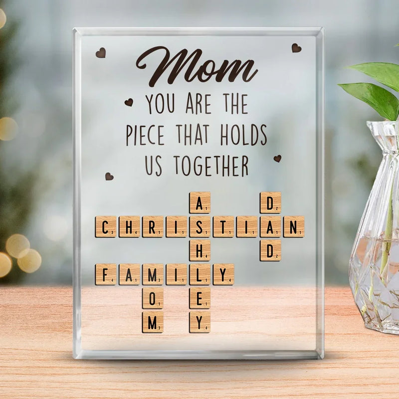 To The World You Are One Person, But To Us You Are The World - Family Personalized Custom Rectangle Shaped Acrylic Plaque - Gift For Family Members