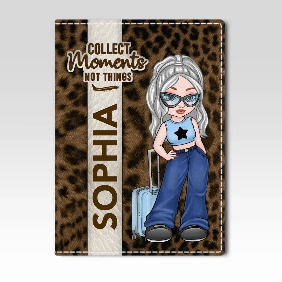 Wander Far, Live Fully - Travel Personalized Custom Passport Cover, Passport Holder - Holiday Vacation Gift, Gift For Adventure Travel Lovers