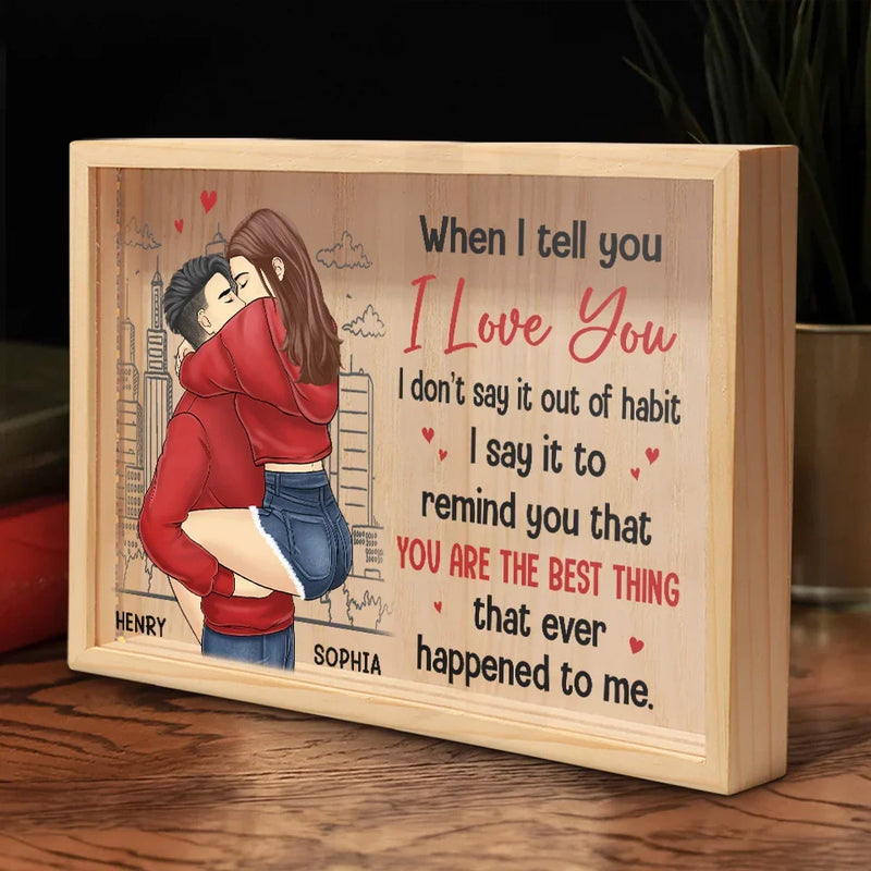 You Are The Best Thing - Couple Personalized Custom Frame Light Box - Gift For Husband Wife, Anniversary