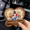 Take Care On The Road, My Heart - Couple Personalized Custom Car Visor Clip - Gift For Husband Wife, Anniversary