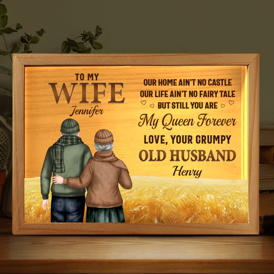 Two Hearts, One Soul - Couple Personalized Custom Frame Light Box - Gift For Husband Wife, Anniversary