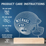 Play With Heart, Win With Pride - Personalized Custom Shaped 3D LED Light - Gift For Sport Lovers, Sport Players