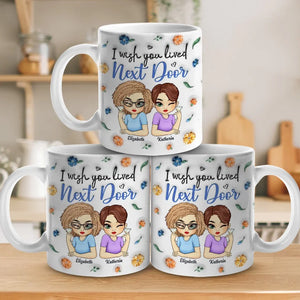 Friends By Chance, Besties By Choice - Bestie Personalized Custom 3D Inflated Effect Printed Mug - Gift For Best Friends, BFF, Sisters