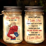 You Are The Best Thing That Ever Happened To Me - Couple Personalized Custom Mason Jar Light - Gift For Couple, Husband Wife, Anniversary