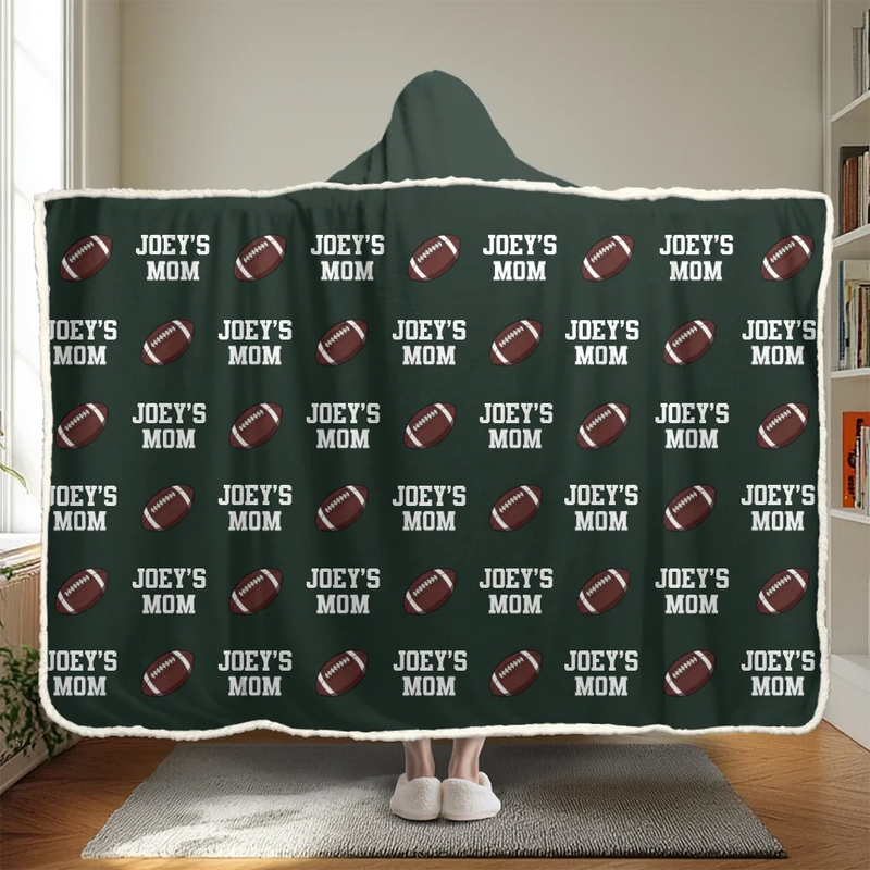 Game Day Vibes, Mom Life Pride - Personalized Custom Snuggle Blanket, Hoodie Blanket - Gift For Sport Lovers, Sport Players