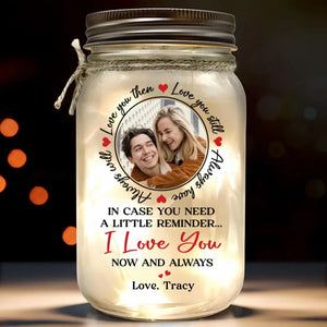 Photo personnalisée « Forever Is My Favorite With You » - Lampe personnalisée en pot Mason pour couple - Cadeau pour mari et femme, anniversaire