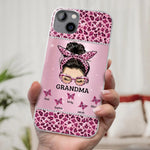 A Grandmother's Love Is Forever And Always - Family Personalized Custom Faux Jewelry Effect Printed Clear Phone Case - Gift For Mom, Grandma