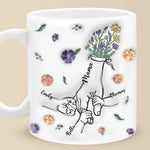 Grandma’s Hands Are The Safest Place To Be - Family Personalized Custom 3D Inflated Effect Printed Mug - Gift For Mom, Grandma