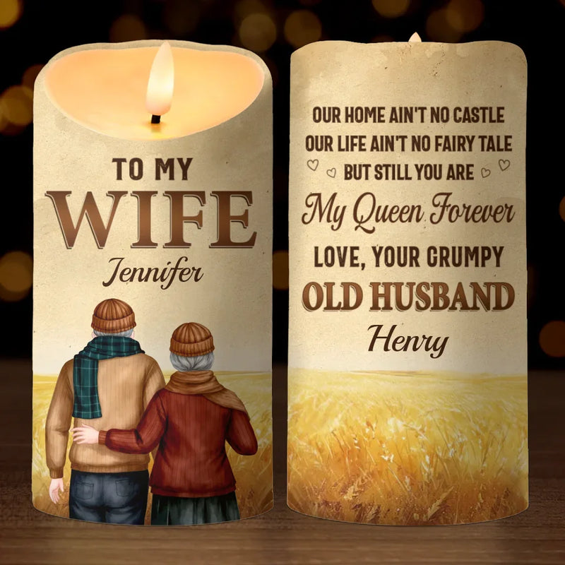 Love Is You And Me, Always - Couple Personalized Custom LED Candle - Christmas Gift For Husband Wife, Anniversary