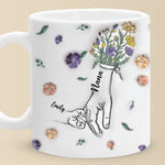Grandma’s Hands Are The Safest Place To Be - Family Personalized Custom 3D Inflated Effect Printed Mug - Gift For Mom, Grandma