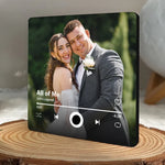 Custom Photo Together As One - Couple Personalized Custom Music Fridge Magnet That Can Play Songs - Gift For Husband Wife, Anniversary