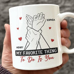My Perfect Day Starts And Ends With You - Couple Personalized Custom Mug - Gift For Husband Wife, Anniversary