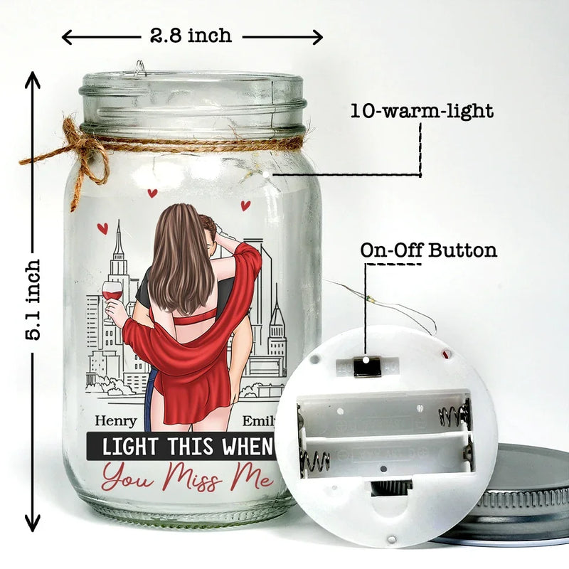 I Love You For Who You Are - Couple Personalized Custom Mason Jar Light - Gift For Couple, Husband Wife, Anniversary