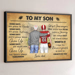 Custom Name Football Gifts for Son - Personalized Poster