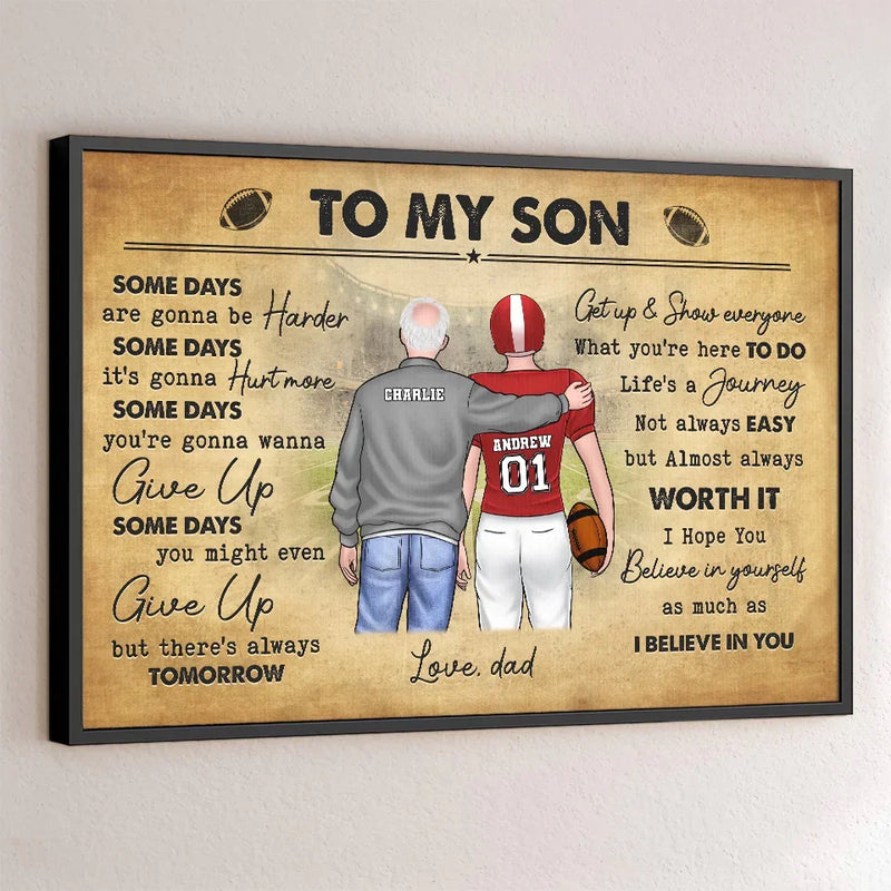 Football First, Everything Else Later - Family Personalized Custom Horizontal Poster - Gift For Family Members, Sport Lovers, Sport Players
