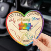 The Year I Found My Missing Piece - Couple Personalized Custom Car Visor Clip - Gift For Husband Wife, Anniversary, LGBTQ+