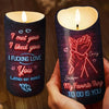My Favorite Thing To Do Is You - Couple Personalized Custom LED Candle - Gift For Husband Wife, Anniversary